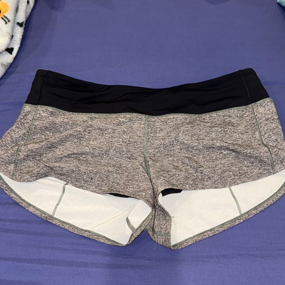 Lululemon Athletica Gray and Black Athletic Shorts